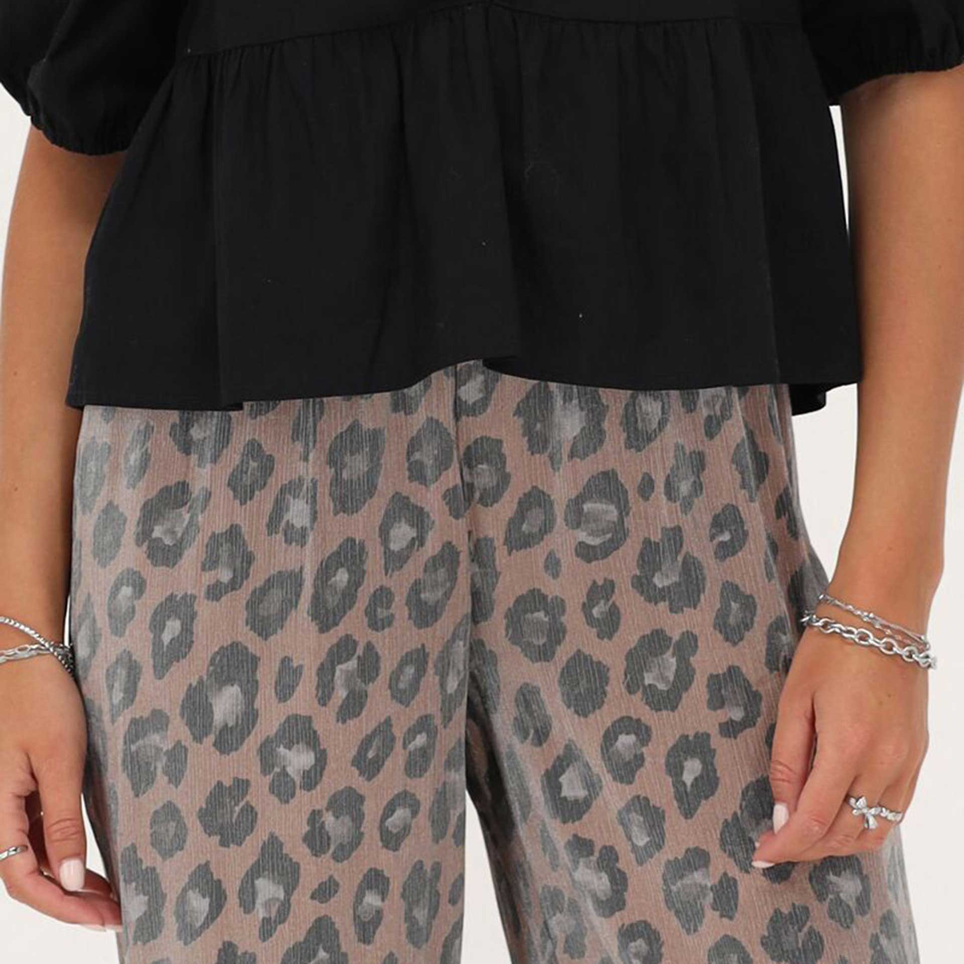 My Jewellery  Broek Leopard crinkle