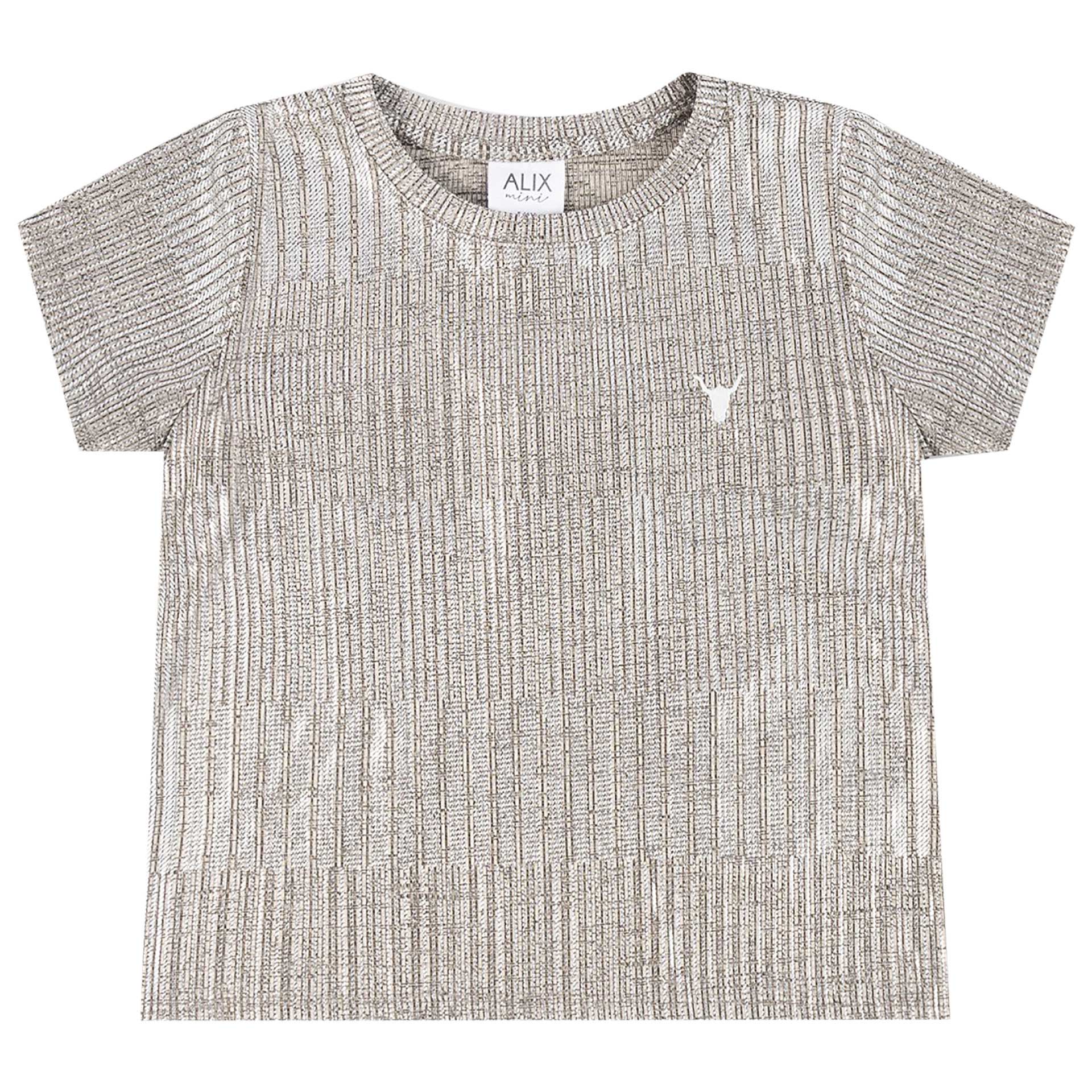Alix T-Shirt knitted silver foil 1