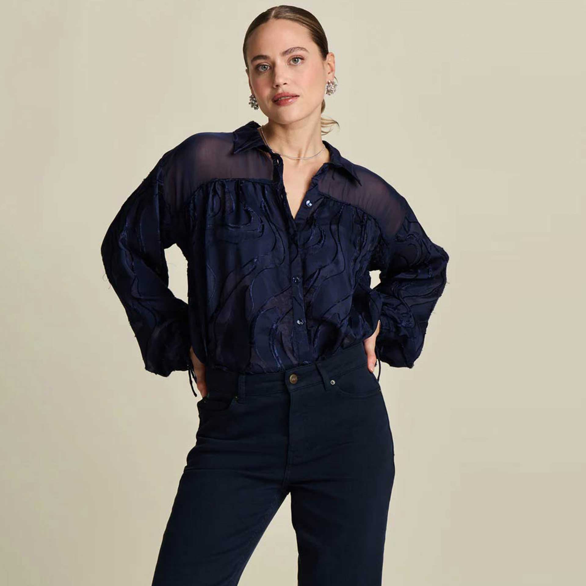 Pom Blouse Jacquard