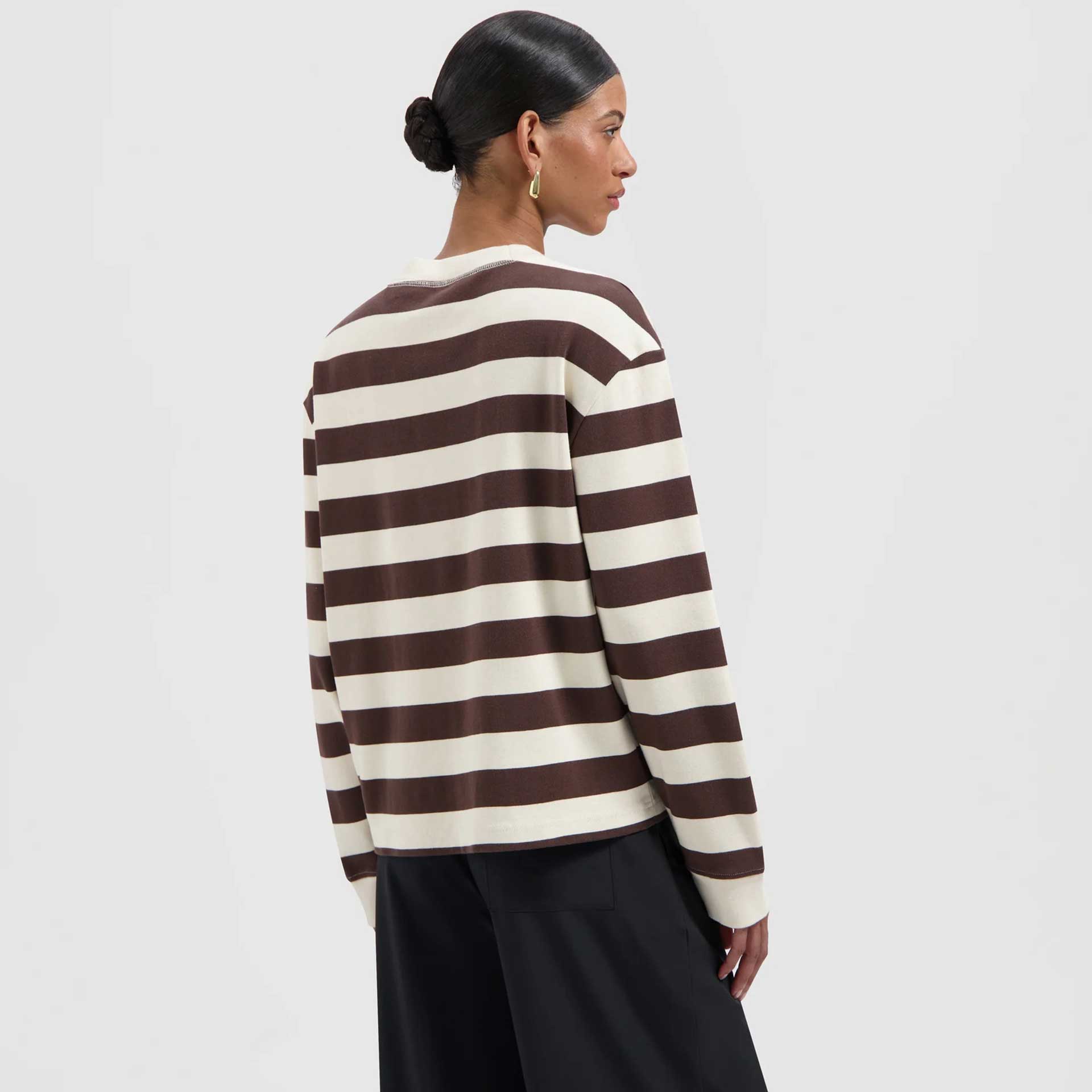 Olaf Hussein Trui Striped Rib Retro
