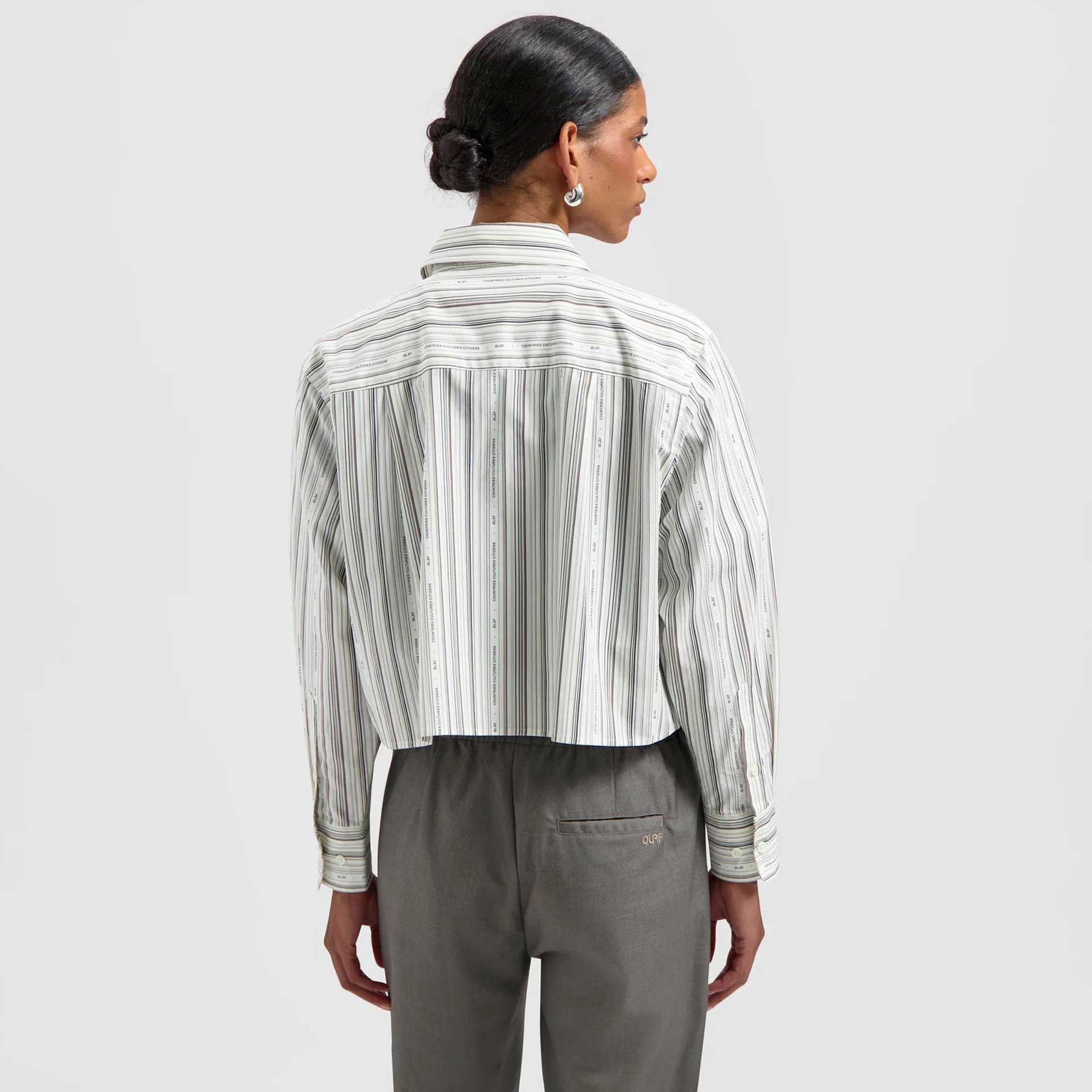 Olaf Hussein Blouse Logo Stripe