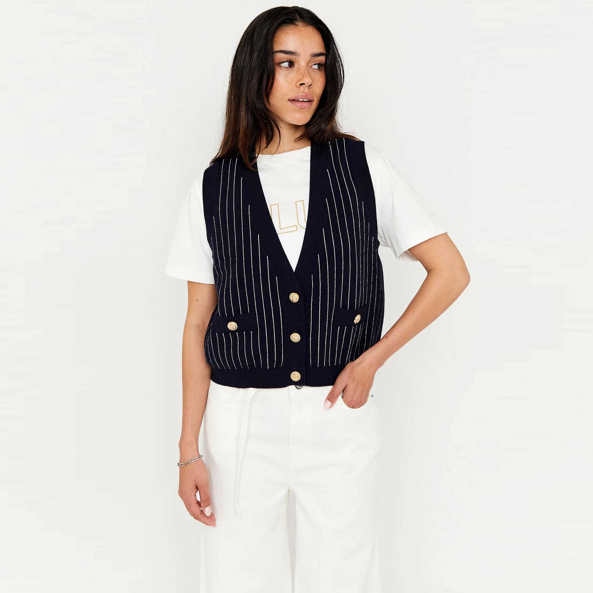 Anna Blue Gilet Eleo