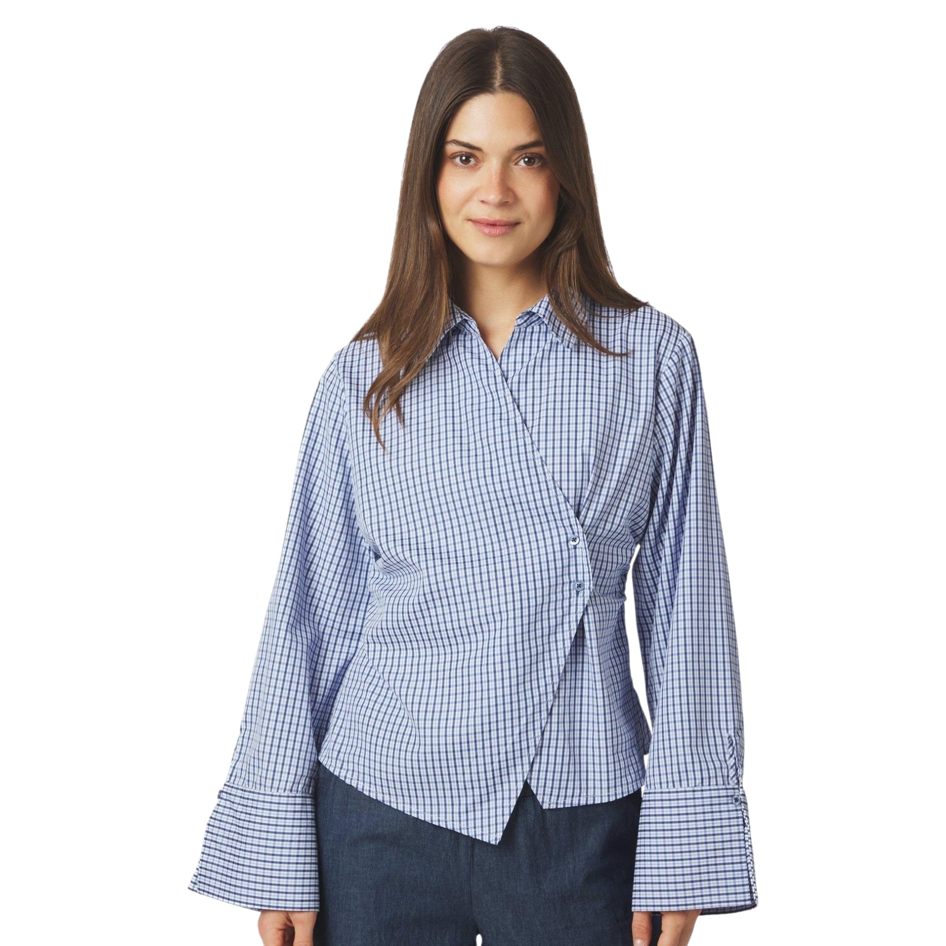 Neo Noir Blouse Fenli Check