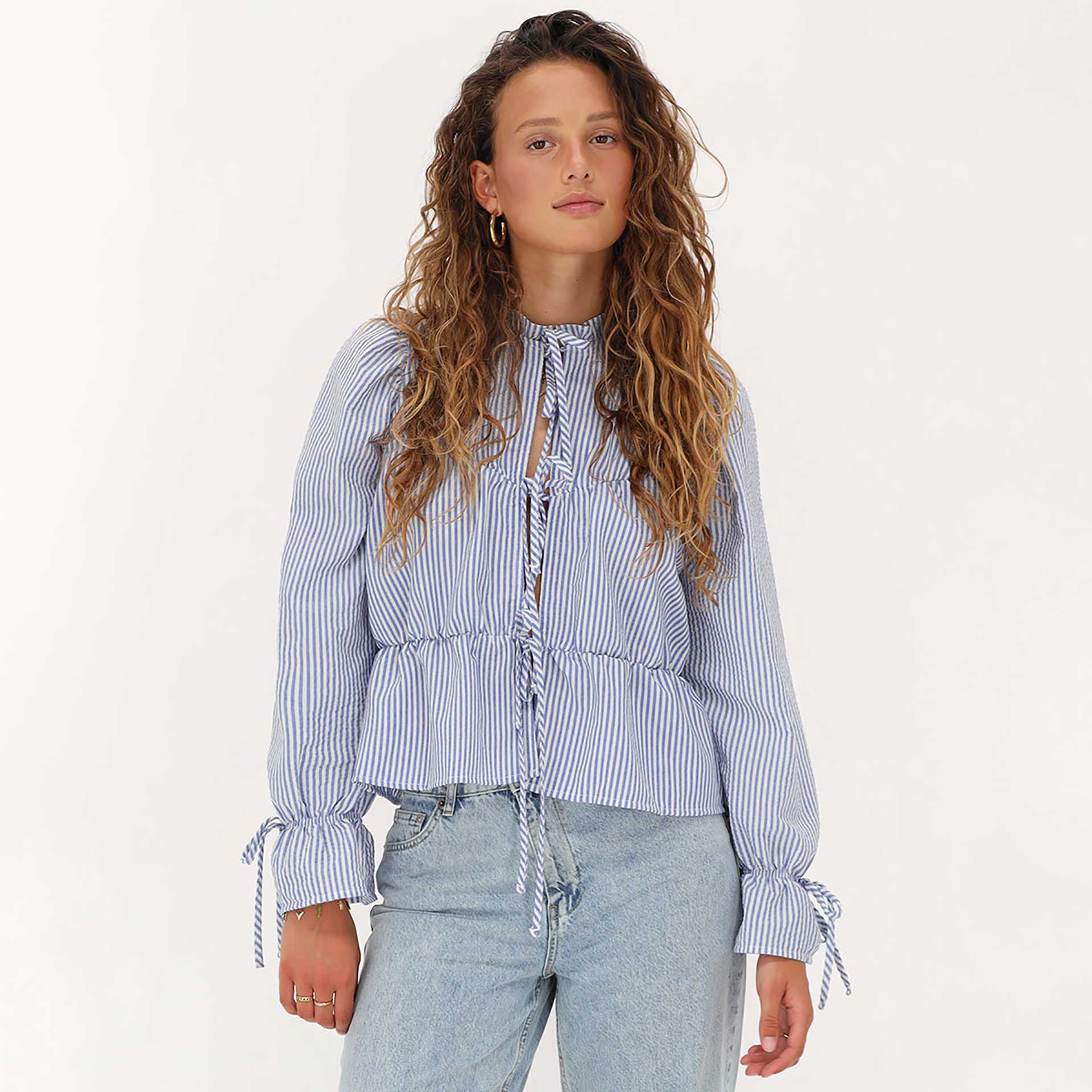 My Jewellery  Blouse Pinstripe