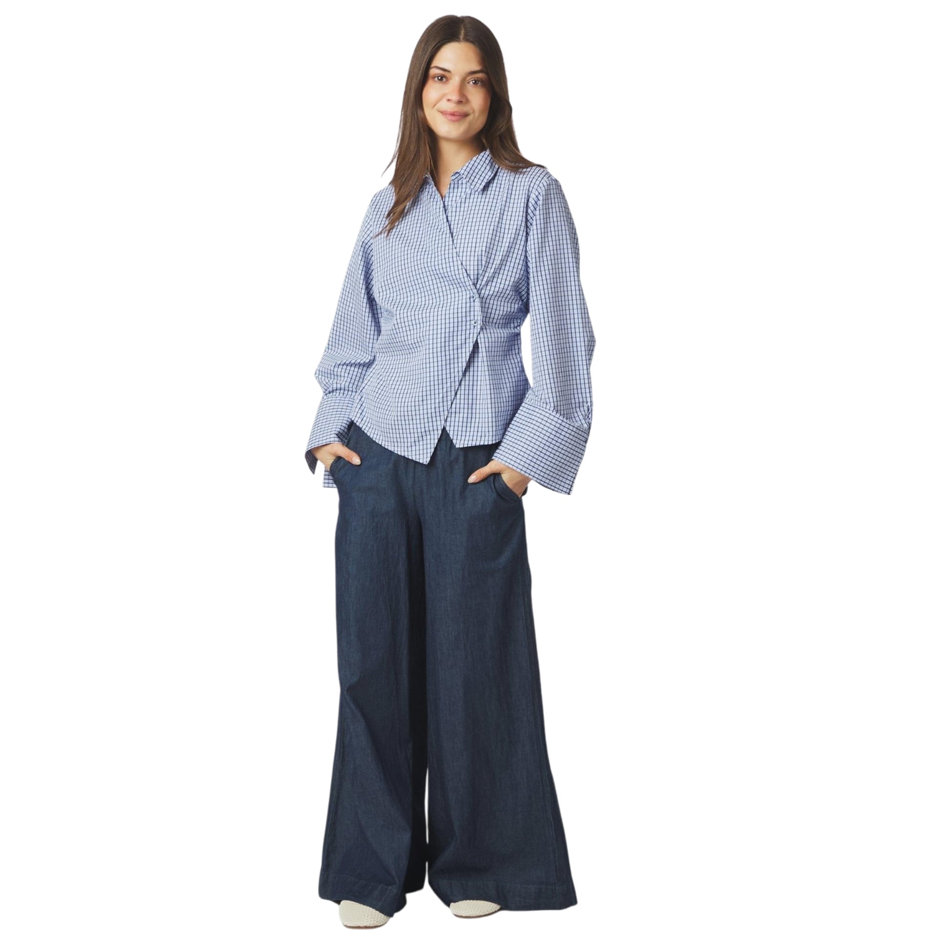Neo Noir Blouse Fenli Check