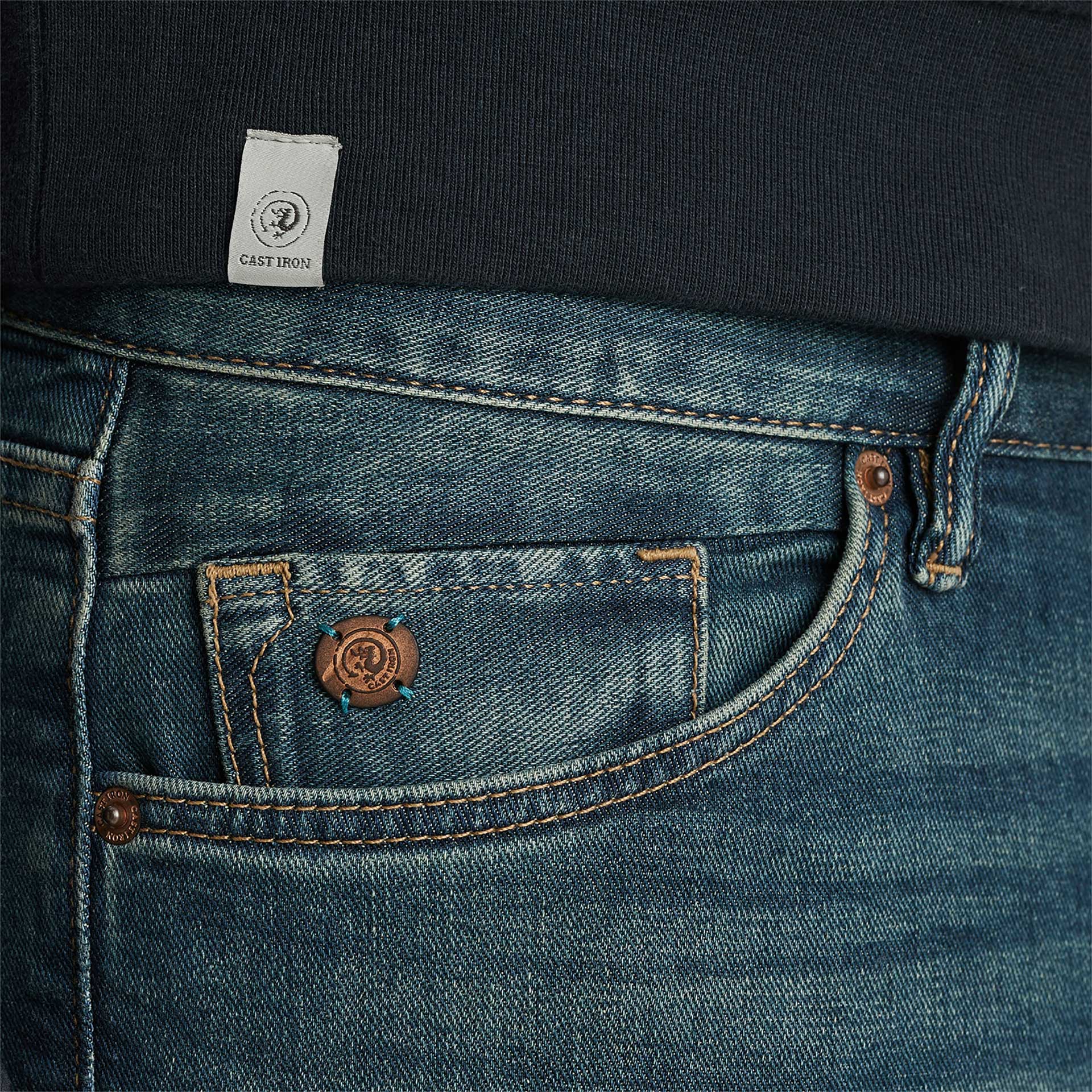 Cast Iron Jeans Riser Slim