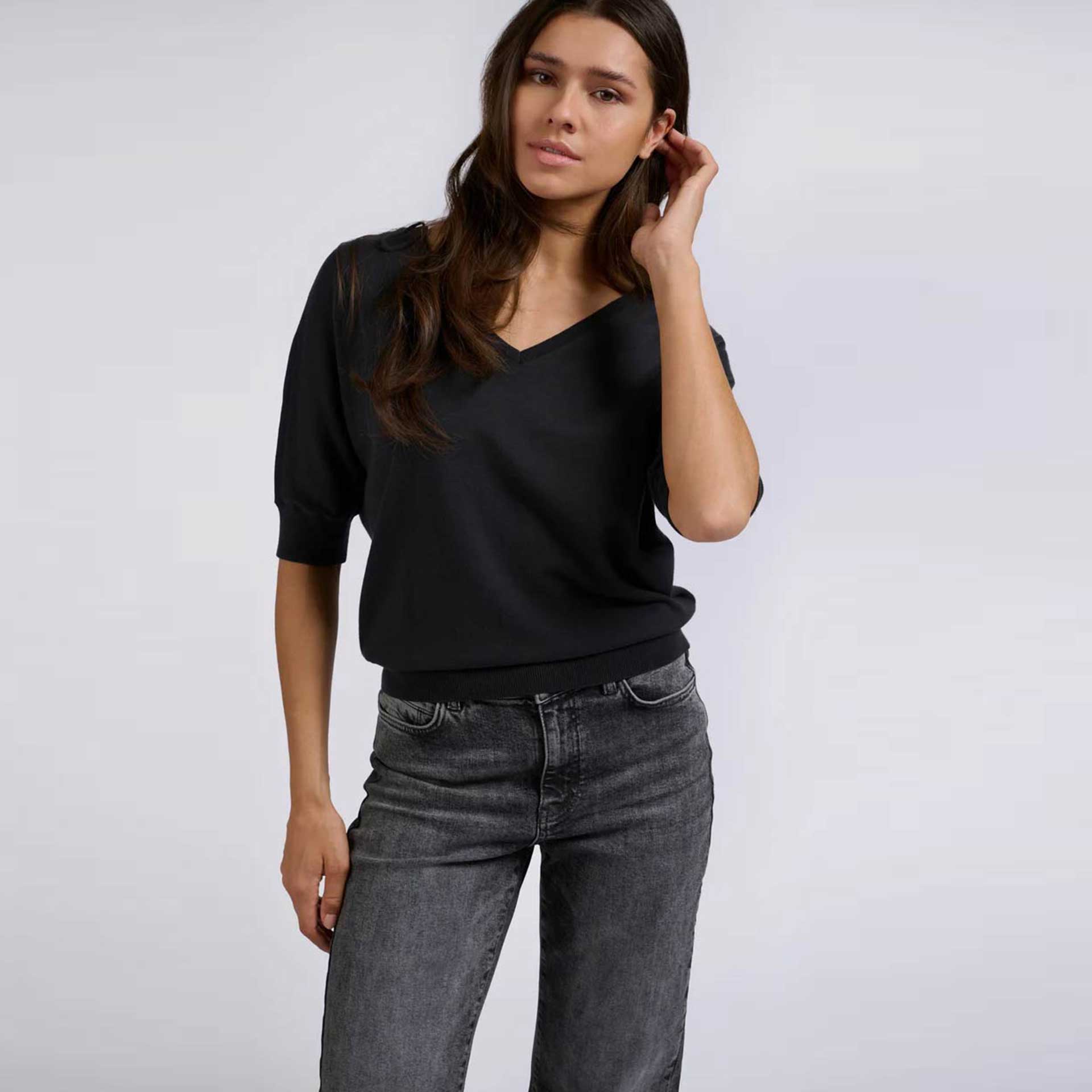 YaYa Sweater Double v-neck