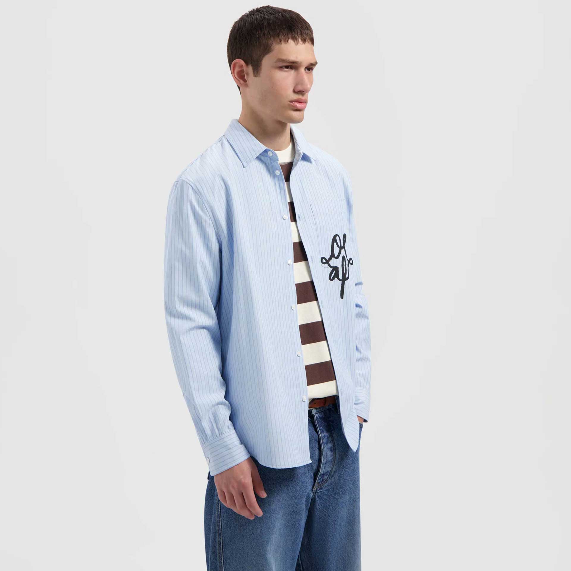 Olaf Hussein Overhemd Striped