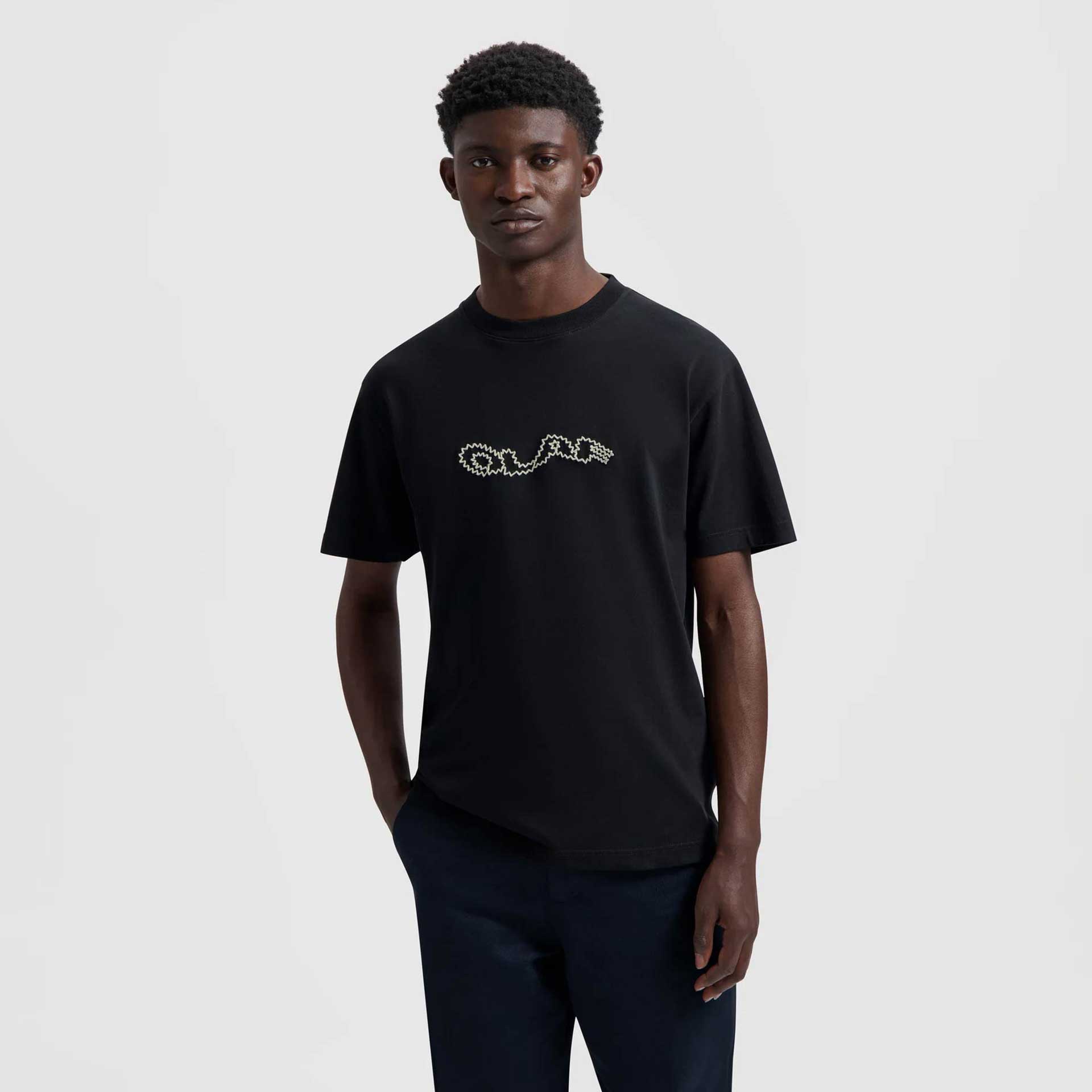 Olaf Hussein T-Shirt Zigzag Wavy