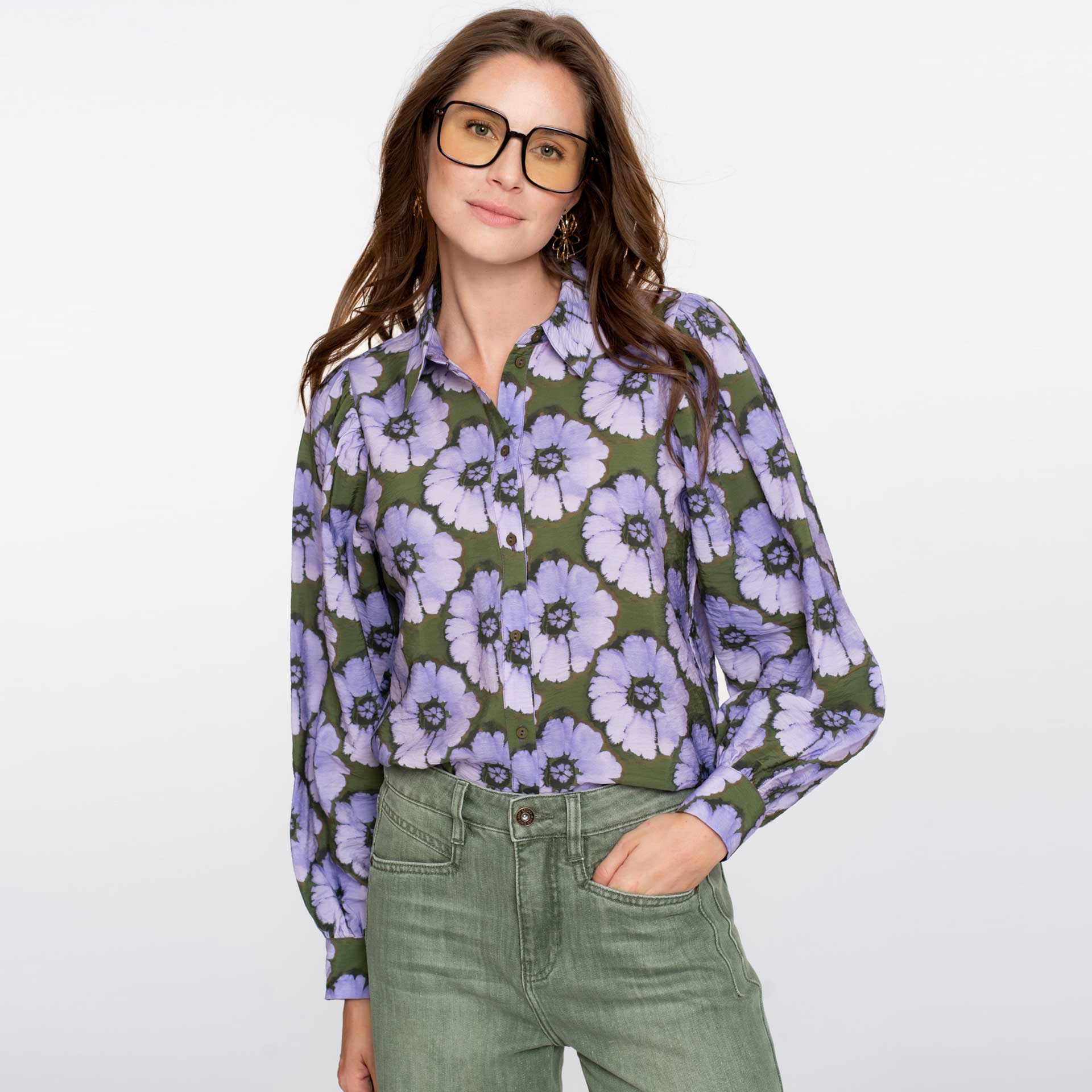 Geisha Blouse Flowers
