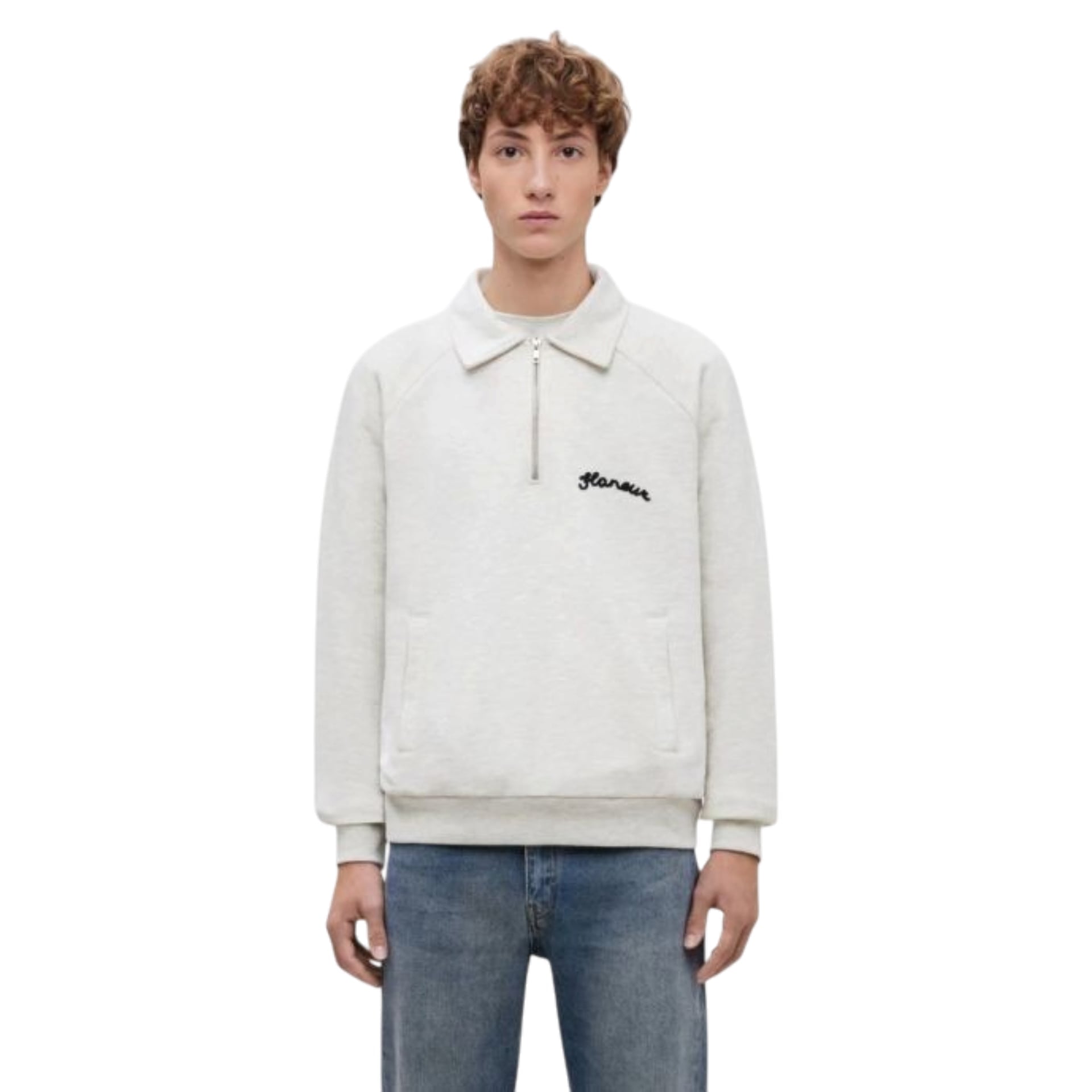 FLANEUR Sweater Signature Raglan Half Zip