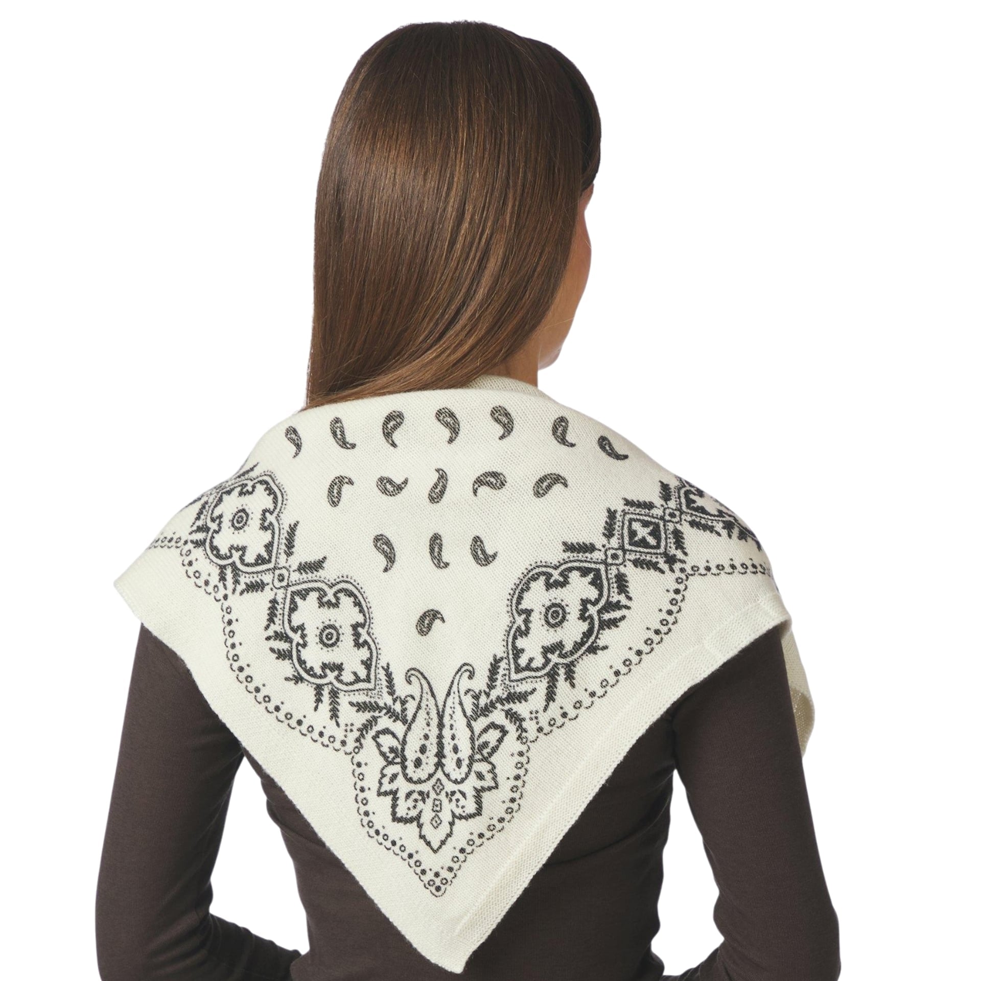 Neo Noir Sjaaltje Adelina Paisley Knit