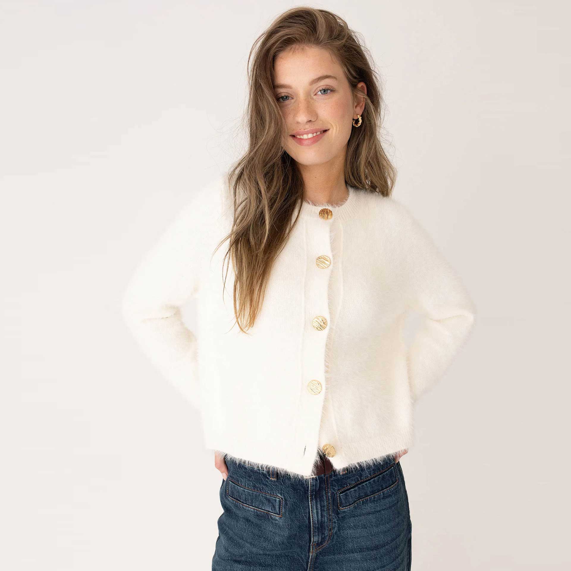 Anna Blue Vest Tweedy