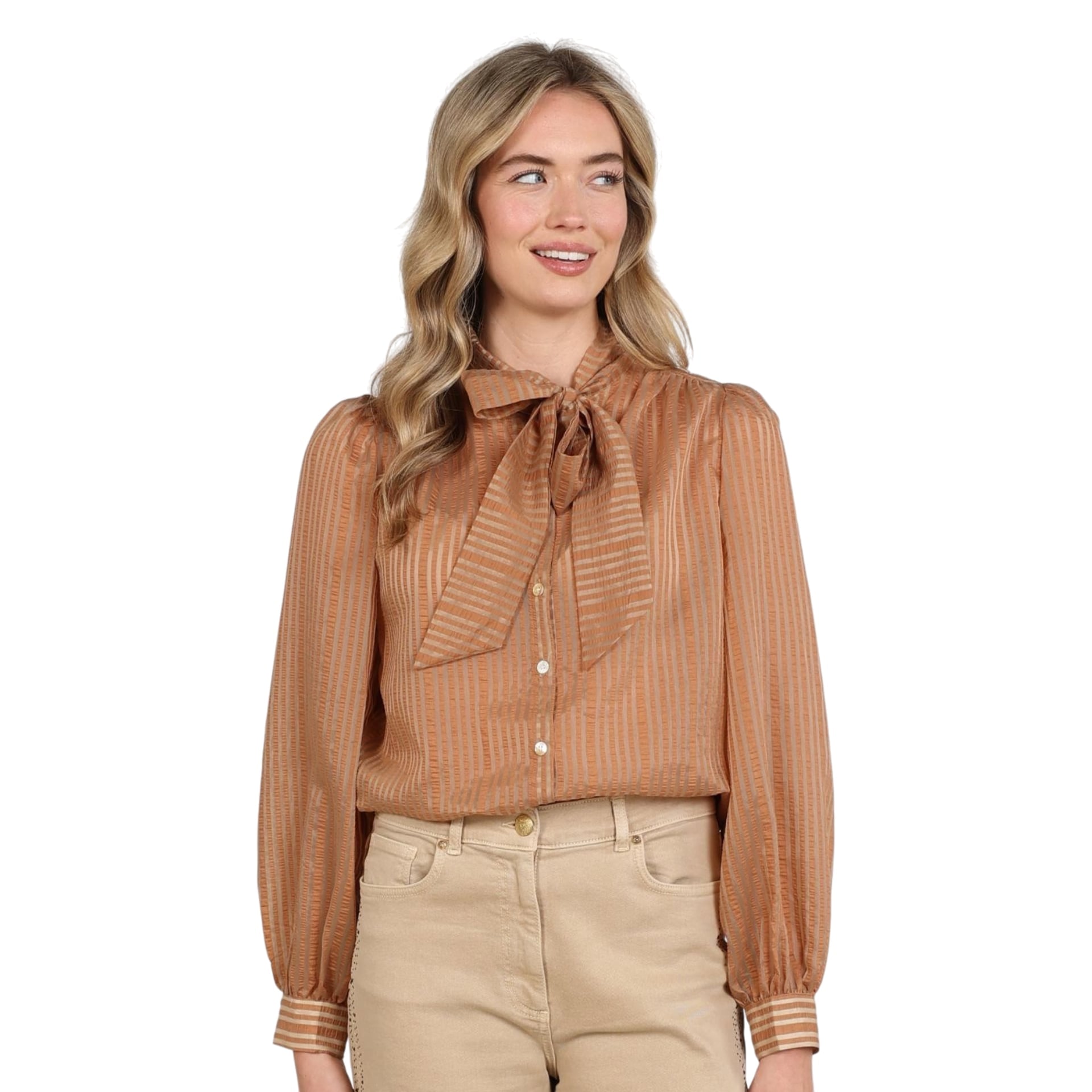 NUKUS Blouse Alberta Bow Stripe
