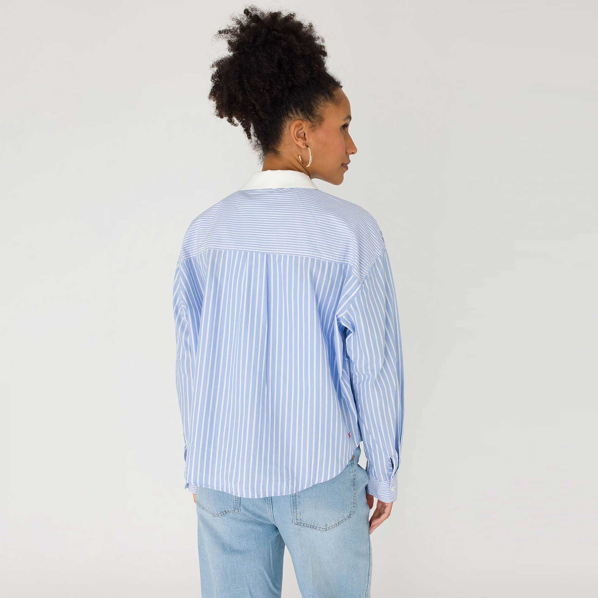 Anna Blue Blouse Sam