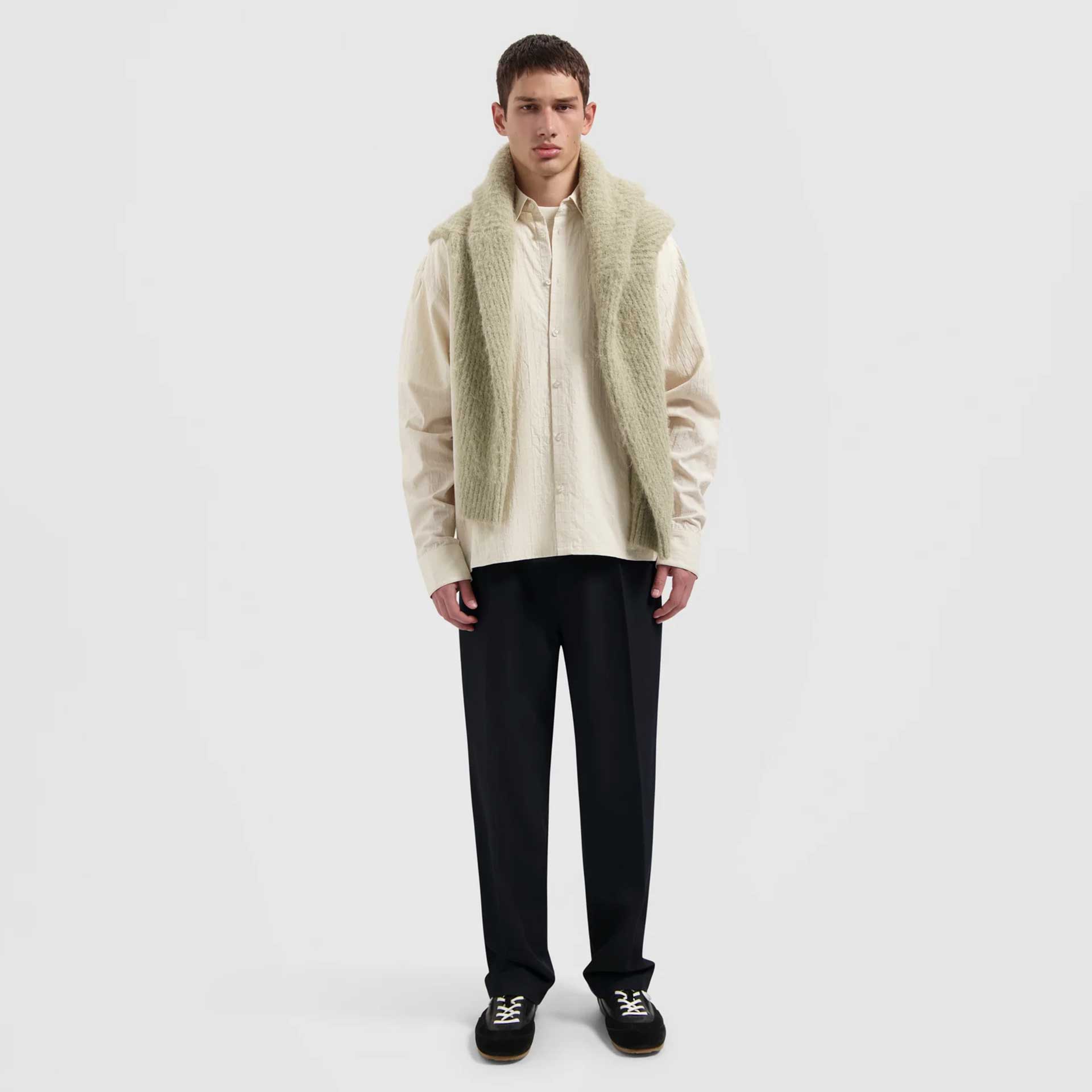 Olaf Hussein Overhemd Textured Boxy