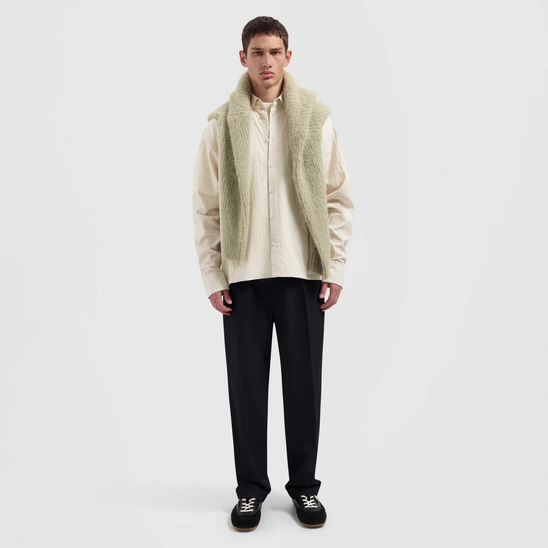 Olaf Hussein Overhemd Textured Boxy