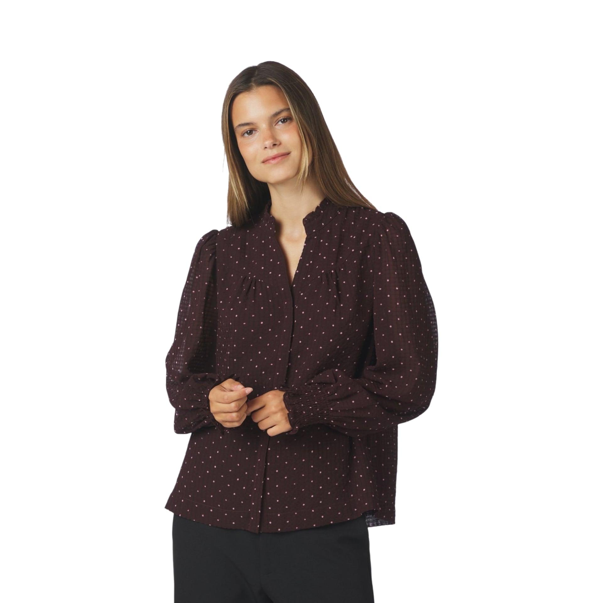 Neo Noir Blouse Astrida Dotted