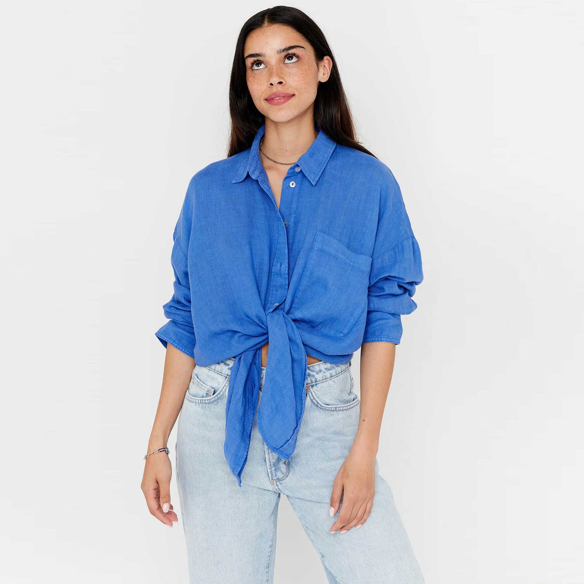 Anna Blue Blouse Loisa