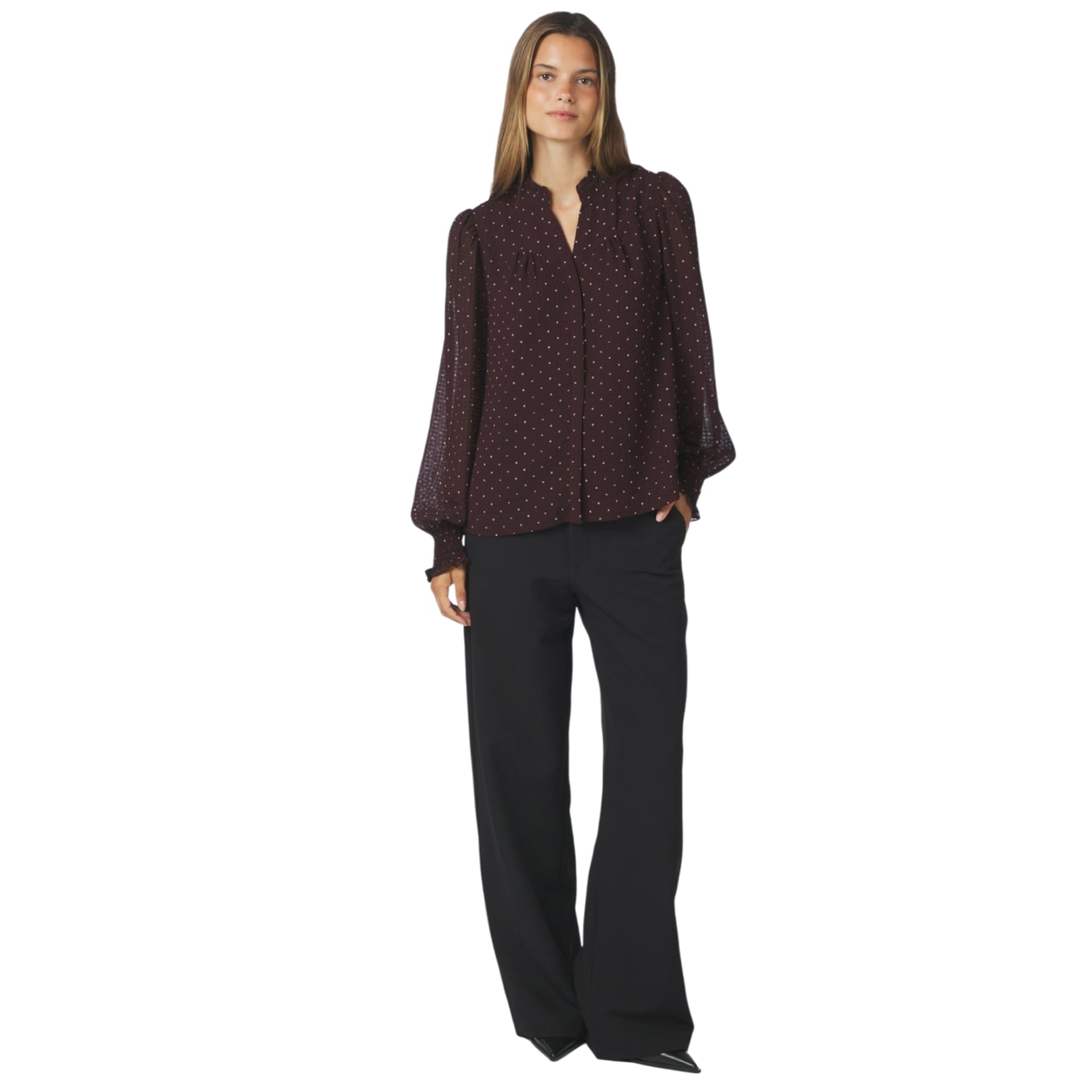 Neo Noir Blouse Astrida Dotted
