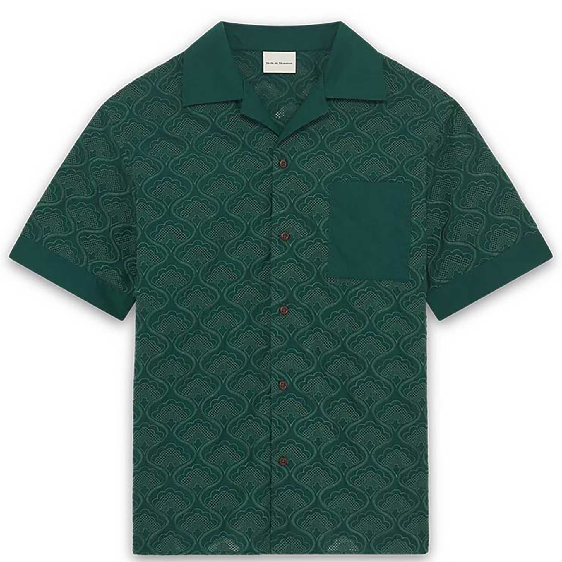 Drole de Monsieur Overhemd La Chemise Brodée Tapisserie