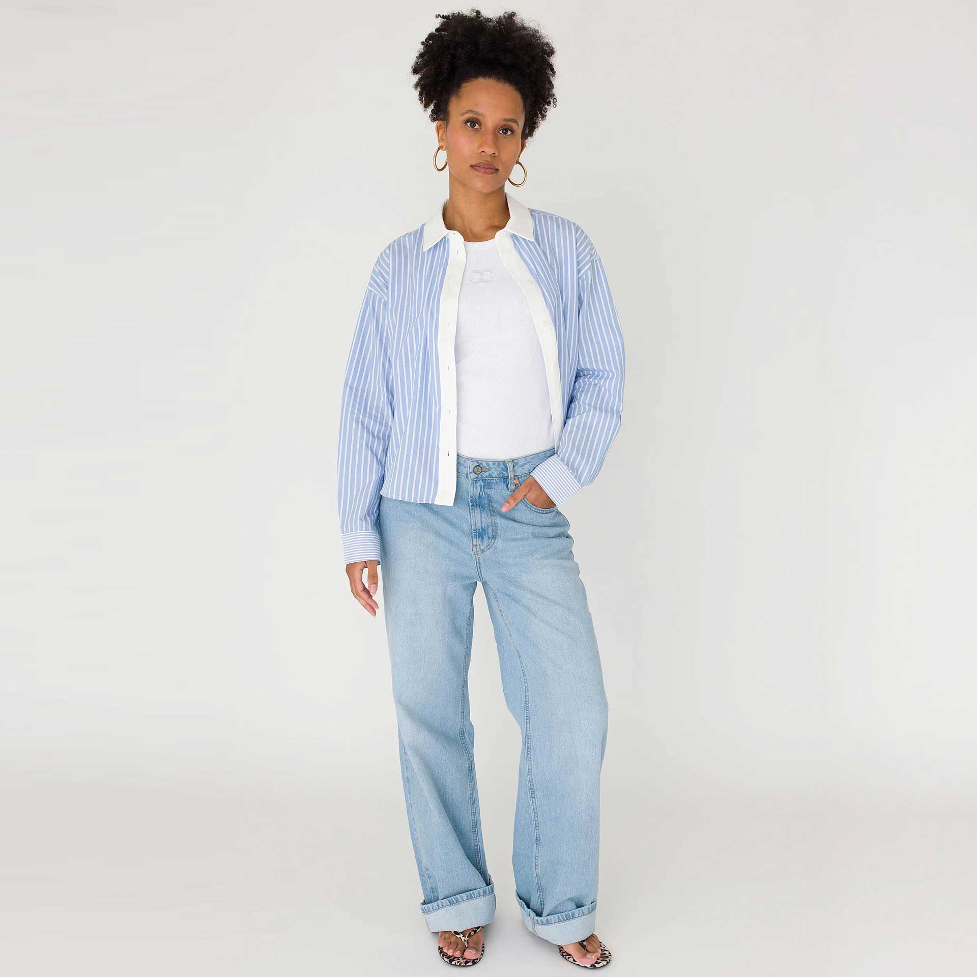 Anna Blue Blouse Sam