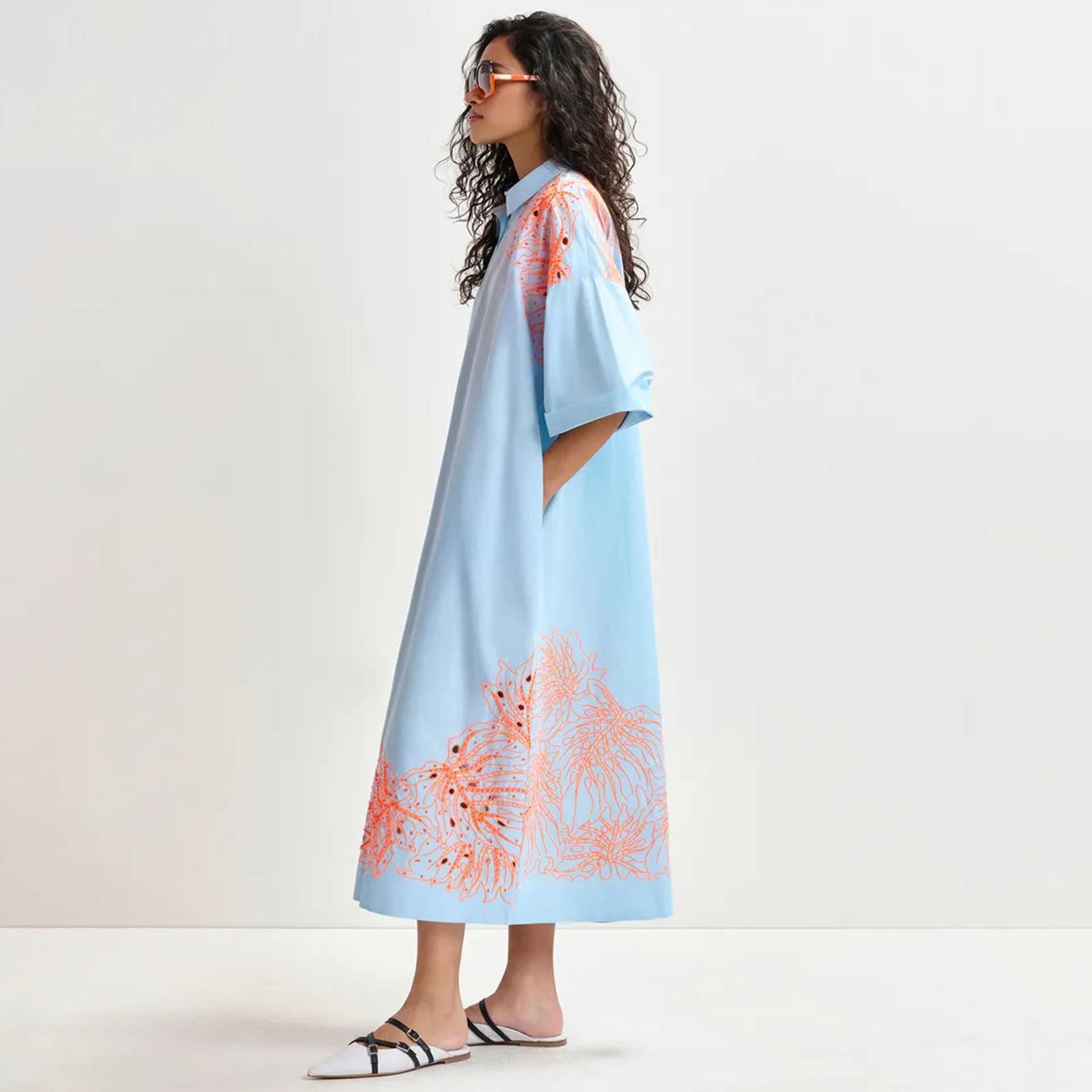 Essentiel Jurk Hanchor embroidery