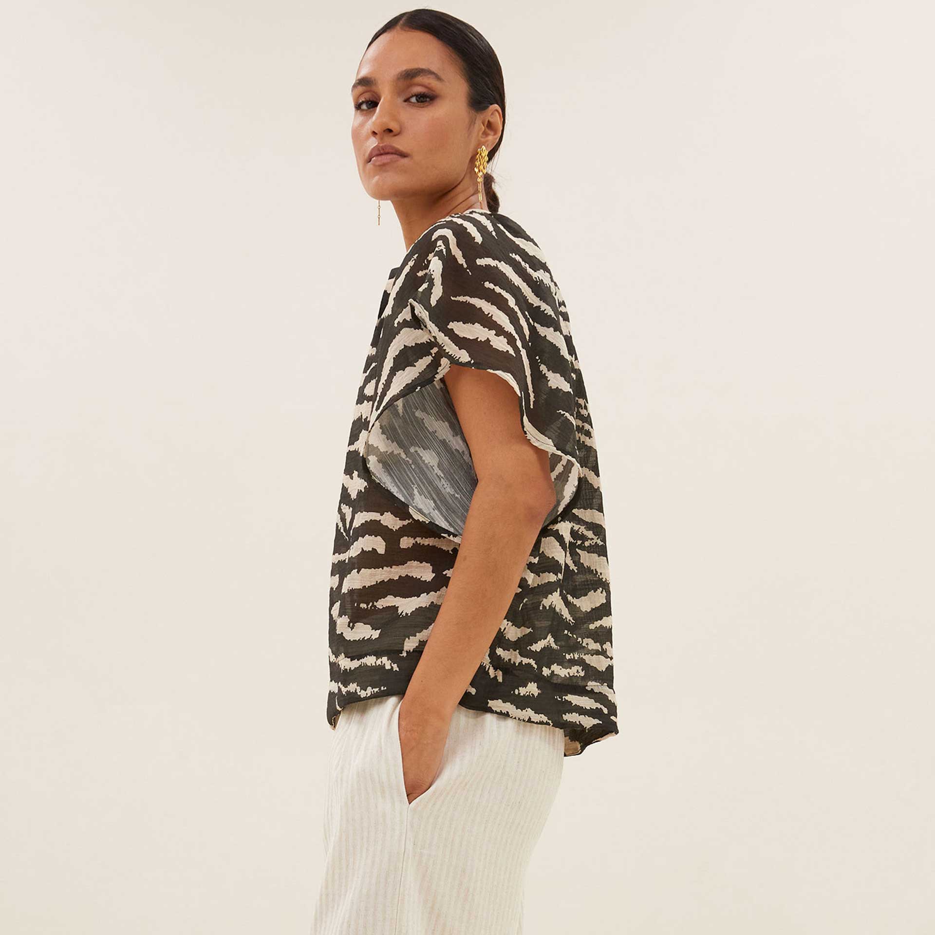 By-Bar Blouse top Vina Zebra