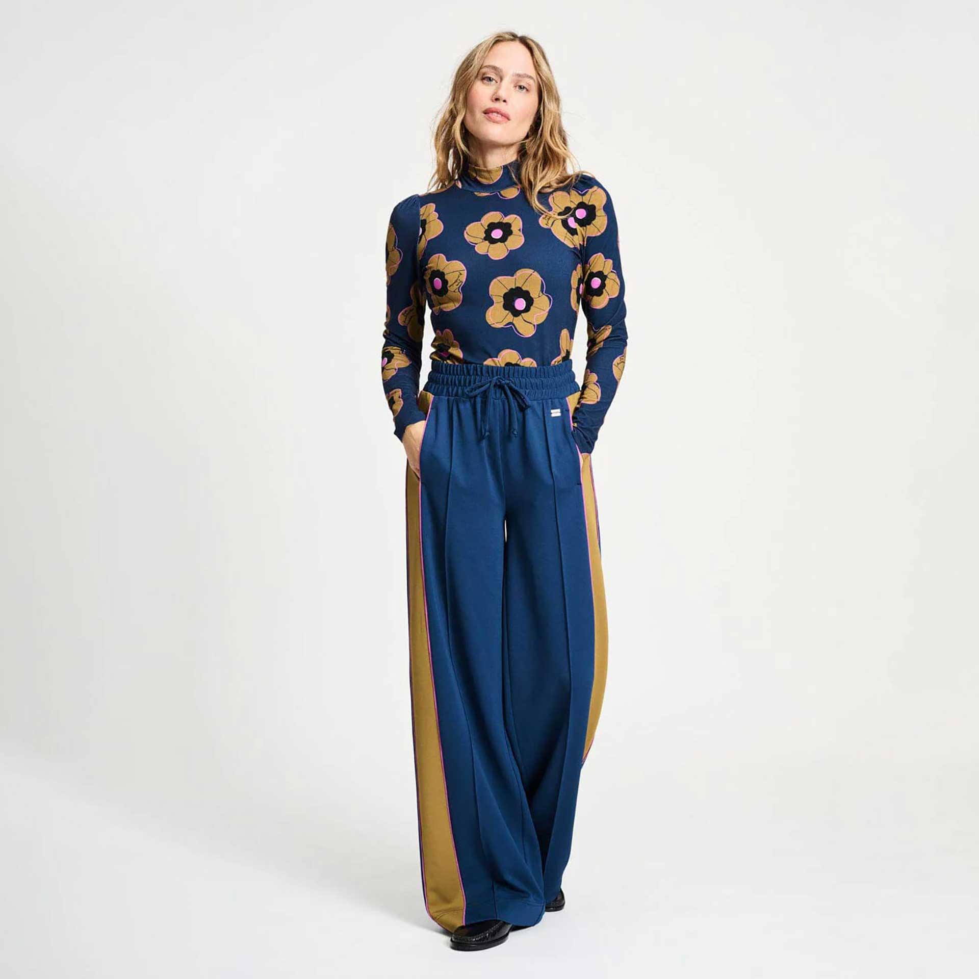Pom Broek Colourblock Nightfall Blue