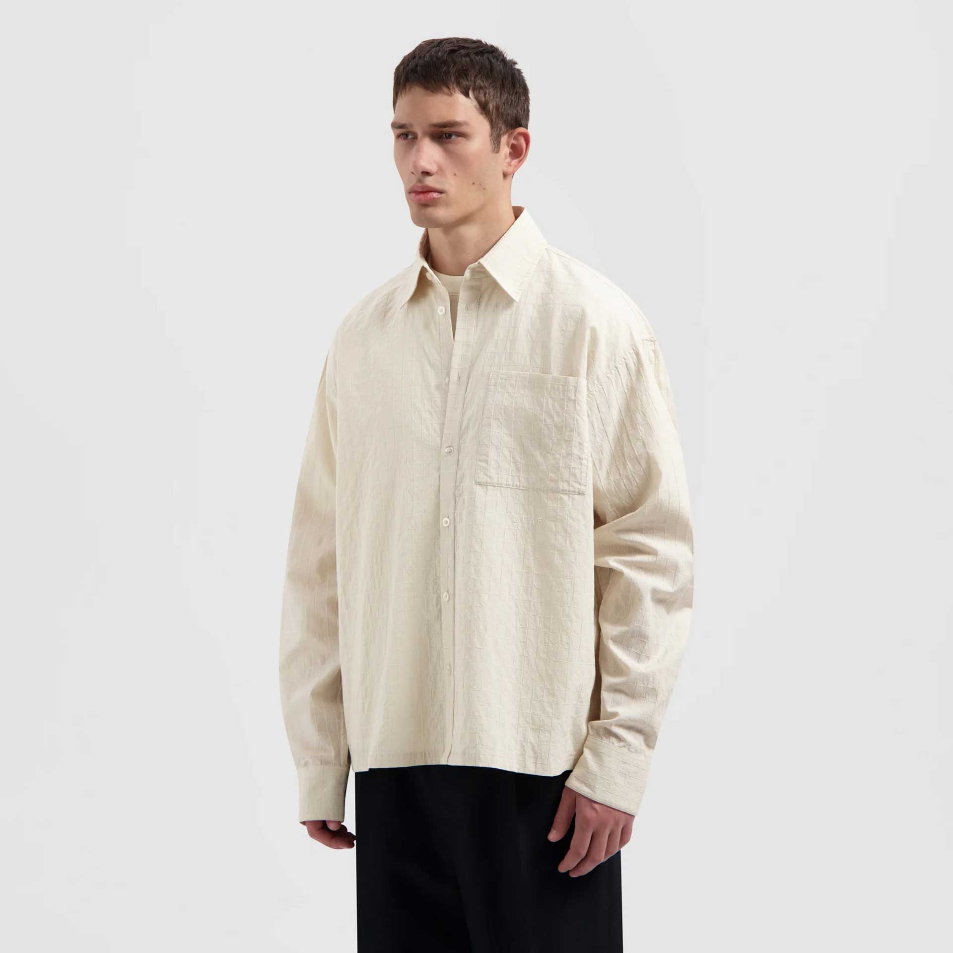 Olaf Hussein Overhemd Textured Boxy
