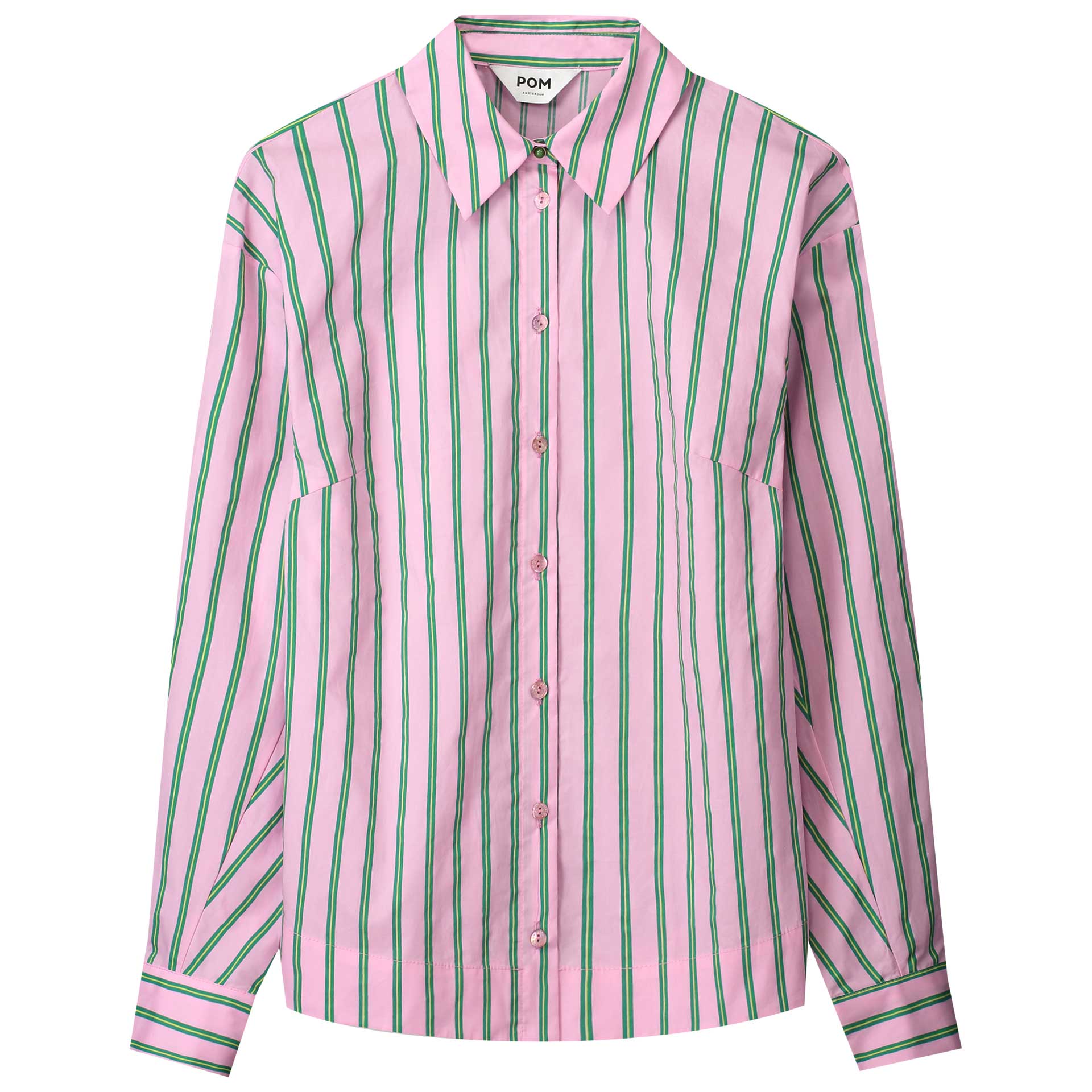 Pom Blouse Striped Poplin