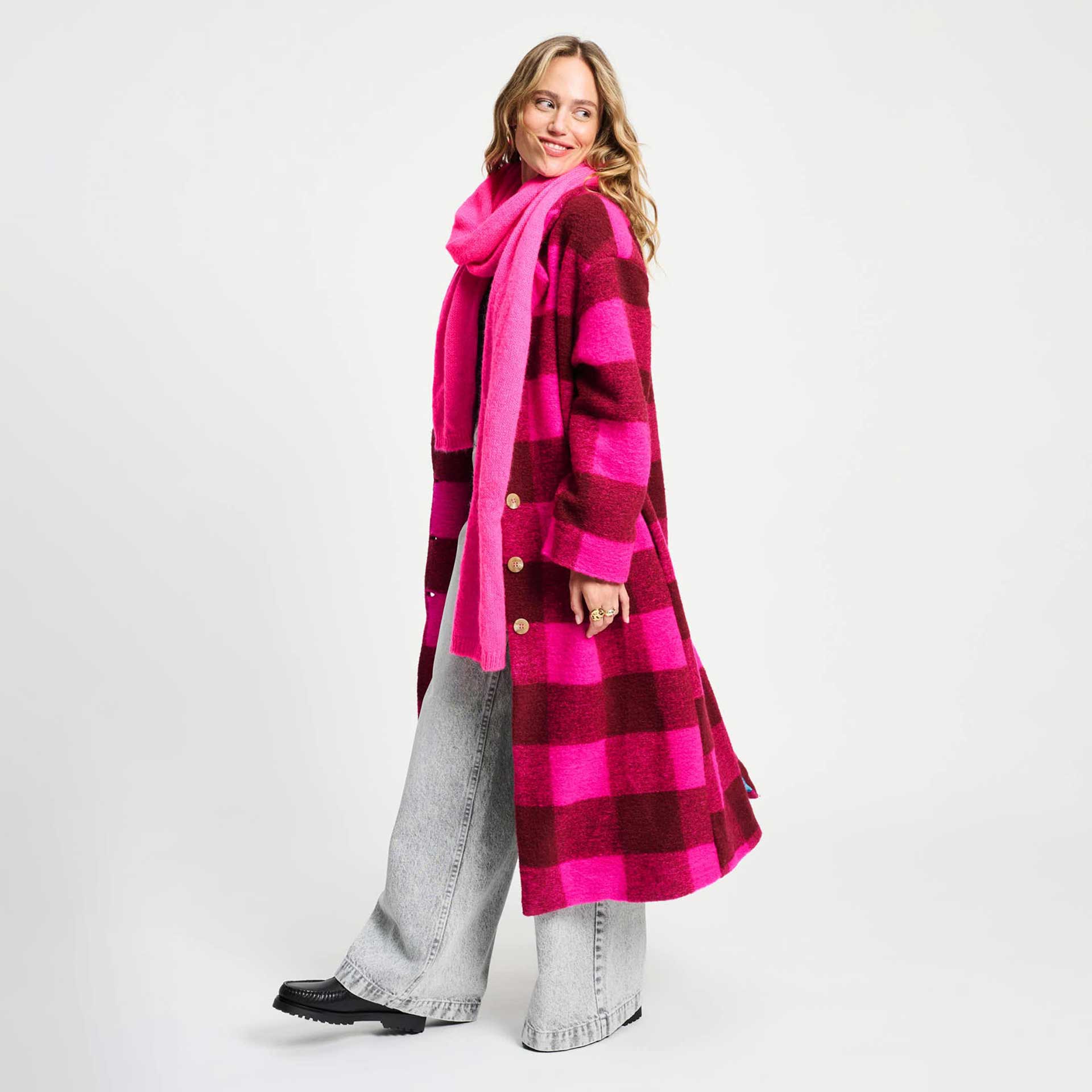 Pom Jas Check Plum 