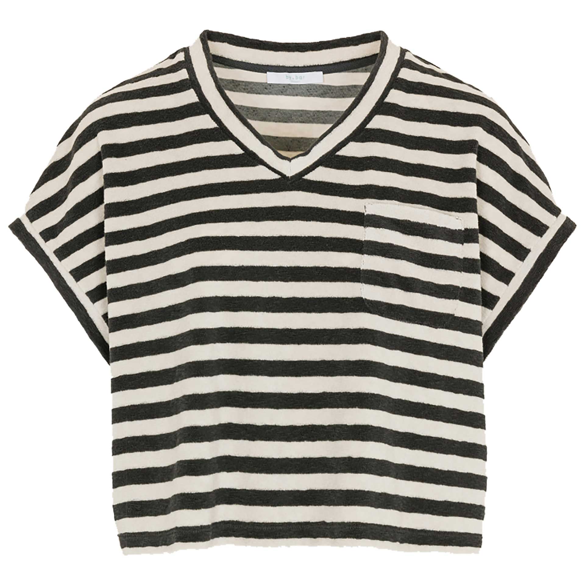T-shirt Tammie slub stripe