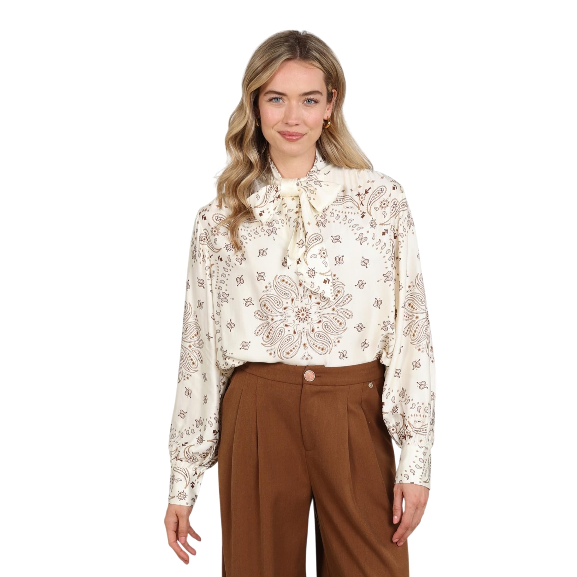 NUKUS Blouse Angie Tie Paisley