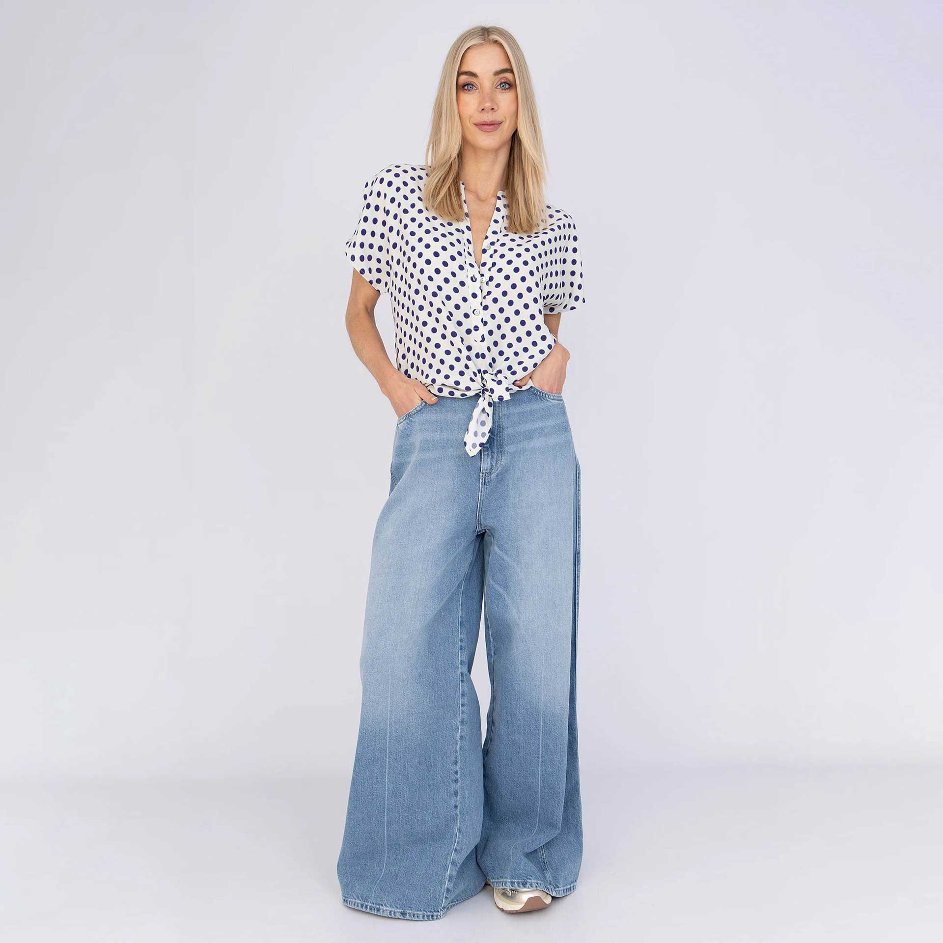 Anna Blue Blouse Rix