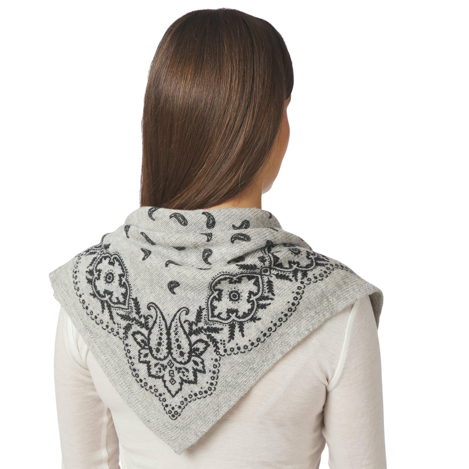 Neo Noir Sjaaltje Adelina Paisley Knit