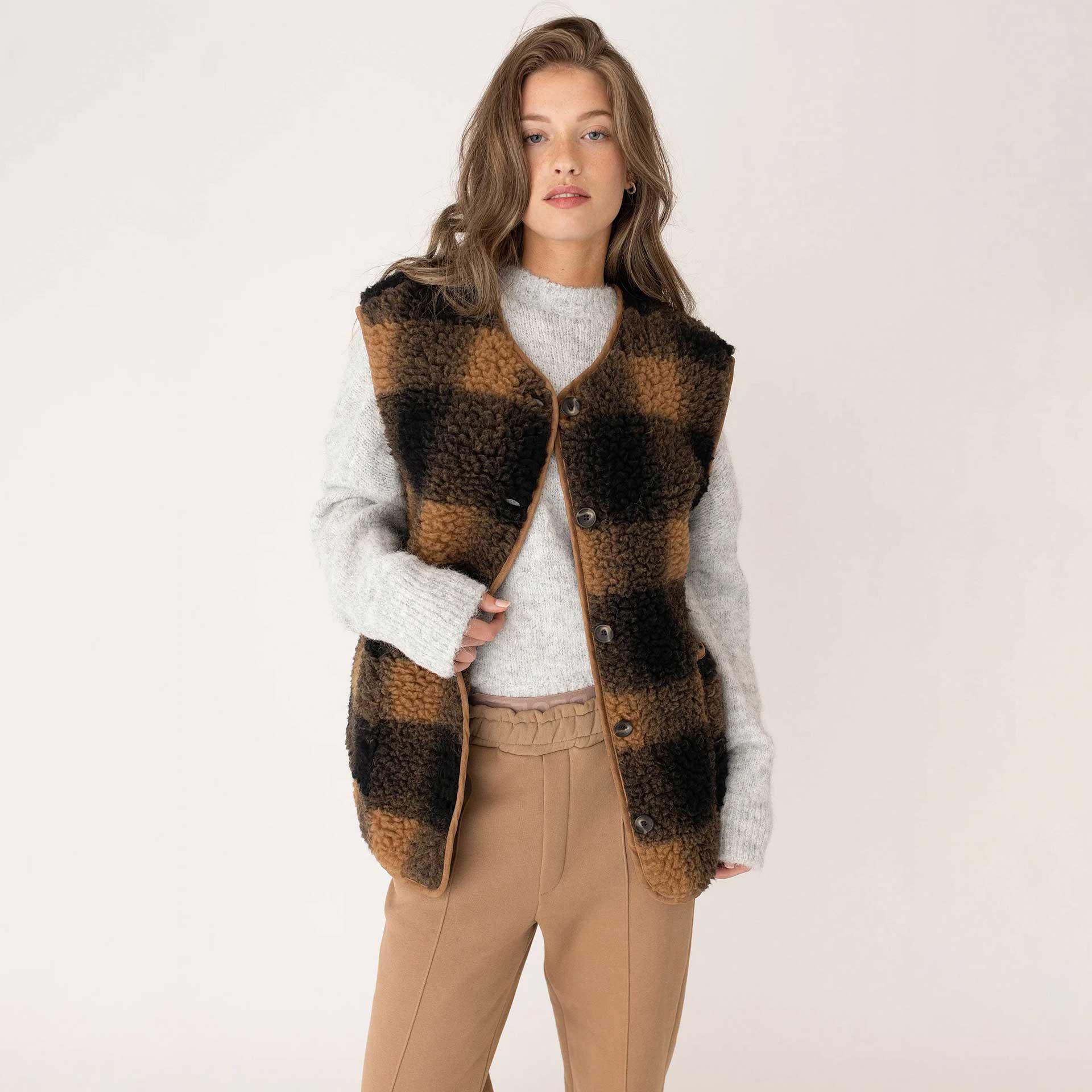 Anna Blue Gilet Flow