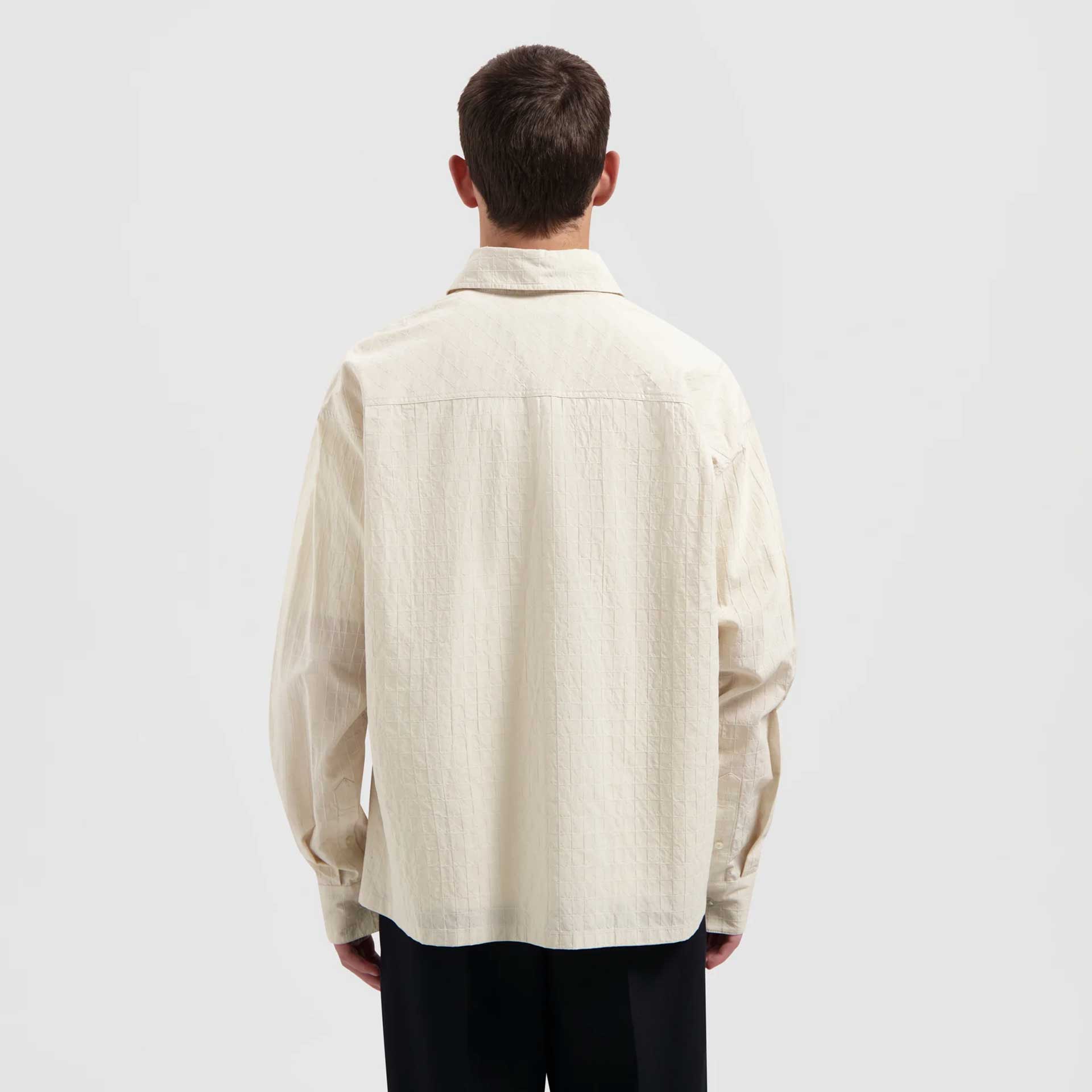 Olaf Hussein Overhemd Textured Boxy