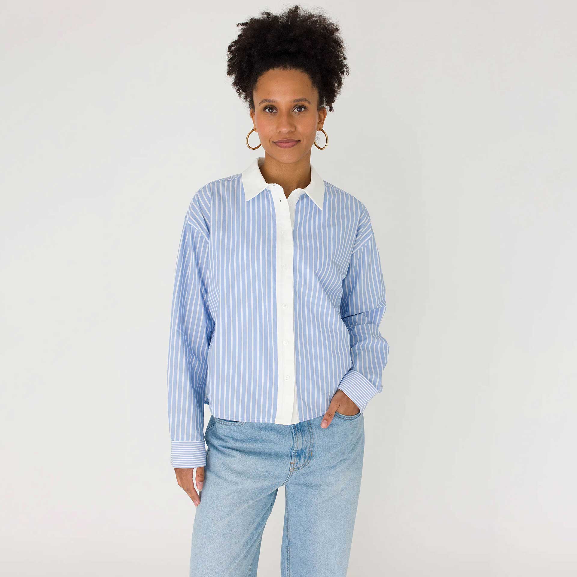 Anna Blue Blouse Sam