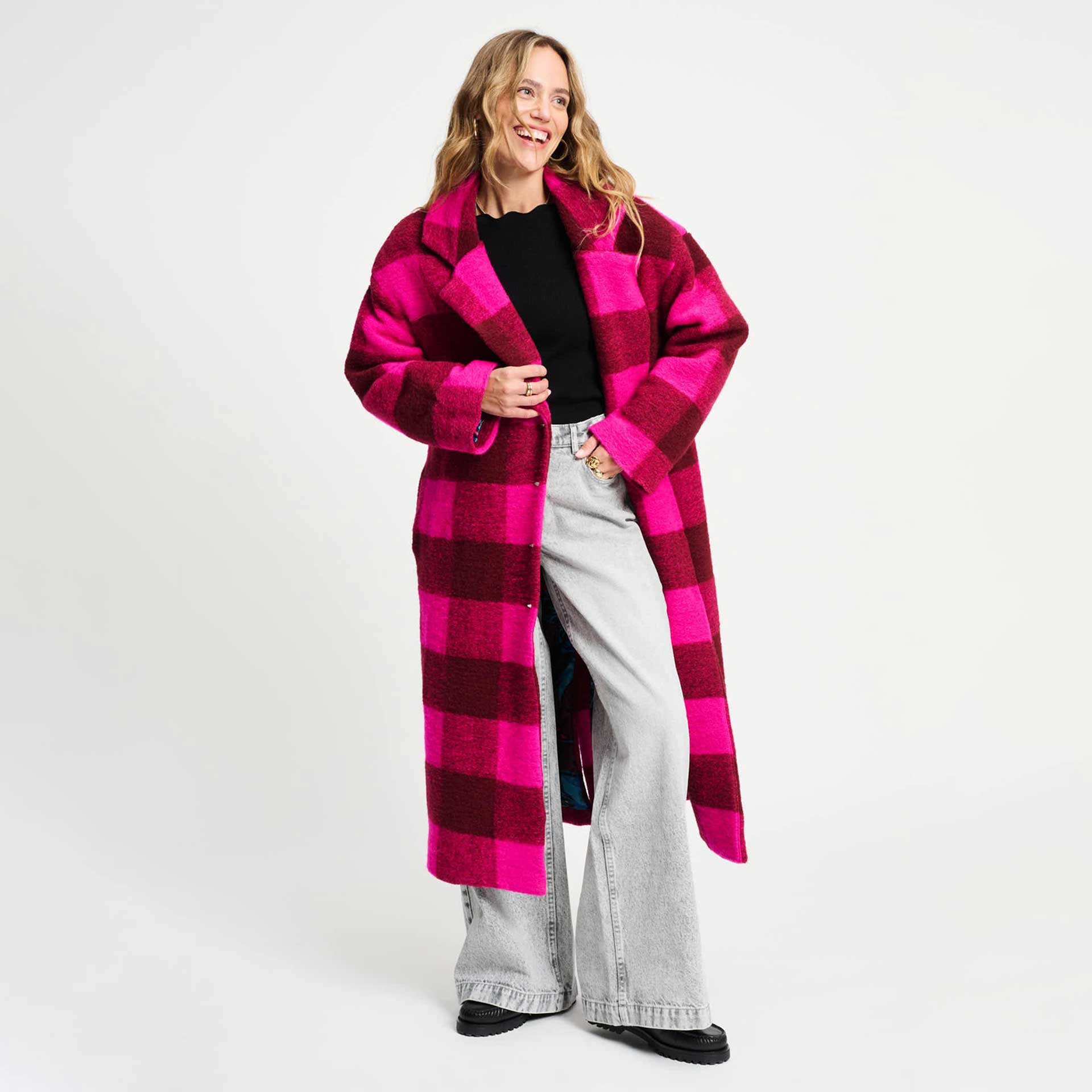 Pom Jas Check Plum 